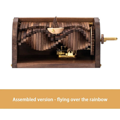 Handcrafted Waives Inspired Wooden Music Box – Chasing the Waves' Melody, Gift-Ready with Elegant Packaging – A Perfect Modern Festival Gift