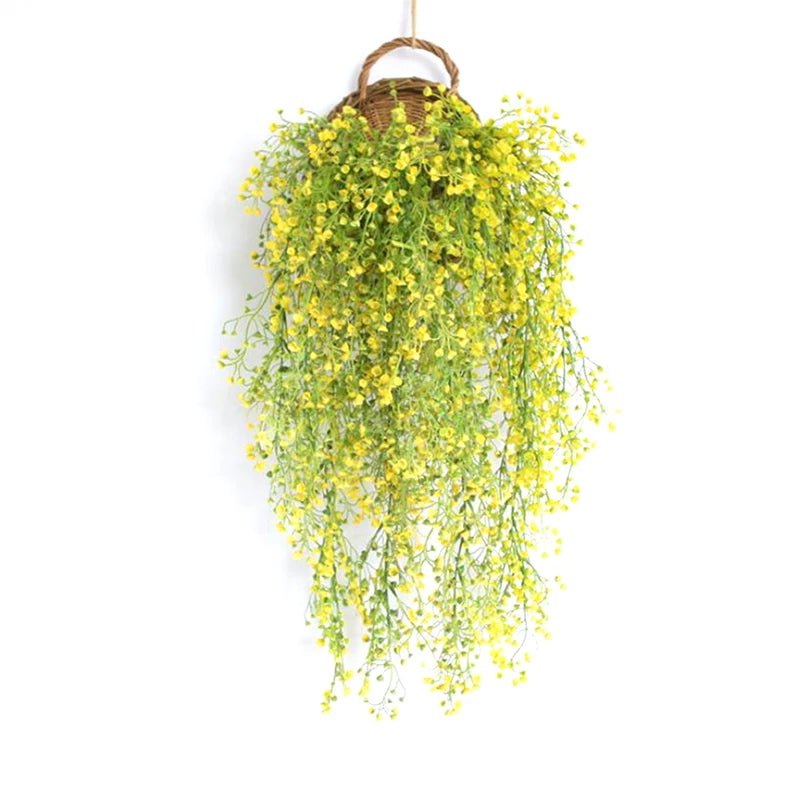 Handmade Wicker Wall Hanging Basket – Rustic Rattan Basket for Indoor Greenery, Garden Vines & Floral Displays in 4 Stunning Colors