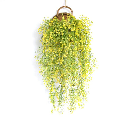 Handmade Wicker Wall Hanging Basket – Rustic Rattan Basket for Indoor Greenery, Garden Vines & Floral Displays in 4 Stunning Colors