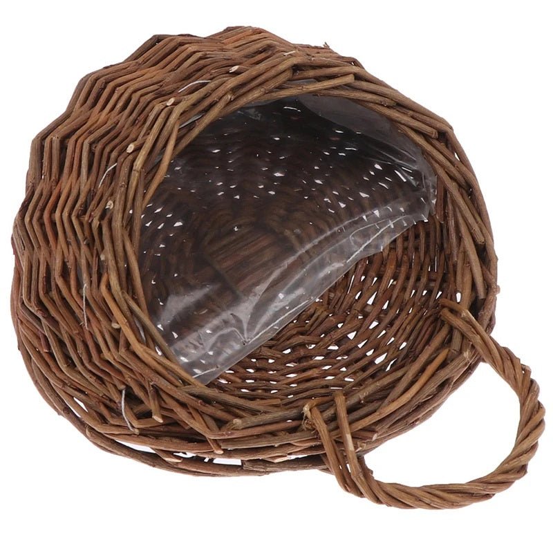 Handmade Wicker Wall Hanging Basket – Rustic Rattan Basket for Indoor Greenery, Garden Vines & Floral Displays in 4 Stunning Colors