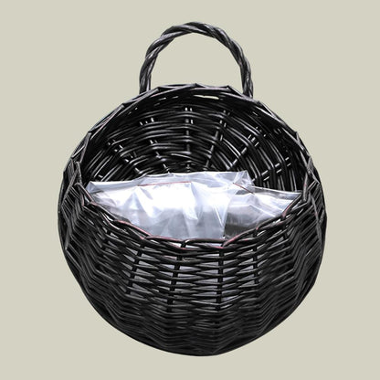 Handmade Woven Hanging Basket – Natural Wicker Storage Hanging Wall Basket for Home, Garden, Wedding, and Wall Decorations.