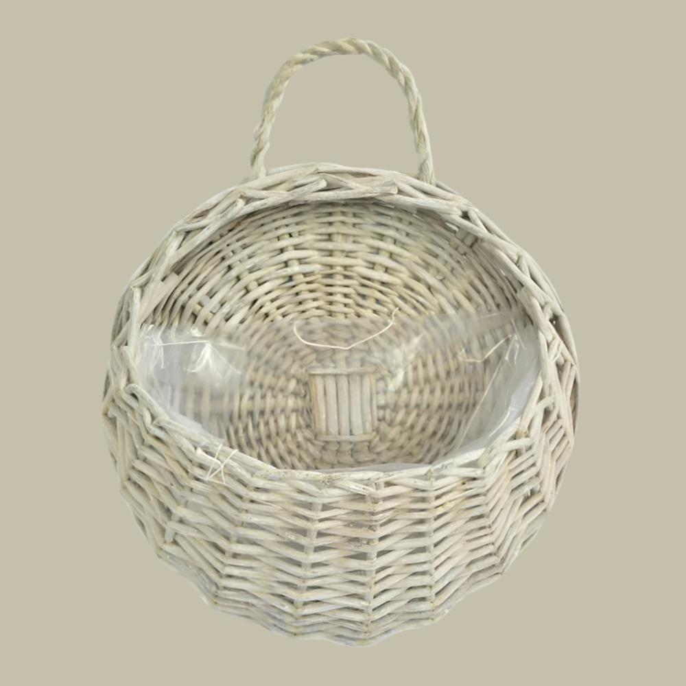 Handmade Woven Hanging Basket – Natural Wicker Storage Hanging Wall Basket for Home, Garden, Wedding, and Wall Decorations.