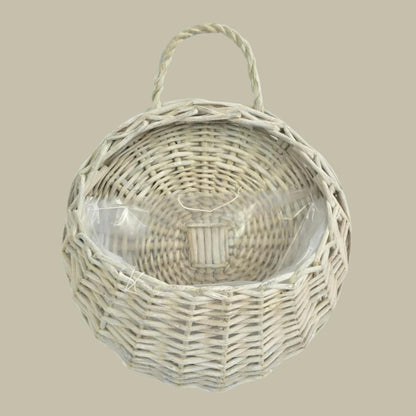 Handmade Woven Hanging Basket – Natural Wicker Storage Hanging Wall Basket for Home, Garden, Wedding, and Wall Decorations.