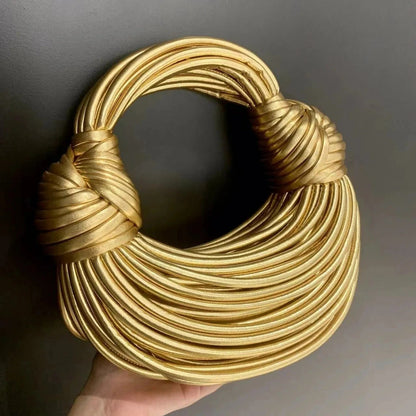 Handwoven Noodle Knotted Bag - Dimensional Hand Woven bag