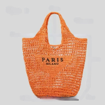 Handwoven Straw Summer Shoulder Bag for Women – Spacious Hollow Out Design, Perfect for Summer Beach Vacations & Casual Outings