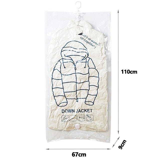 Hanging Vacuum  Bags - Organizer Vacuum Bag, Space Saving Clear Seal Compressed Bags