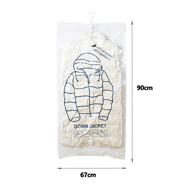 Hanging Vacuum  Bags - Organizer Vacuum Bag, Space Saving Clear Seal Compressed Bags