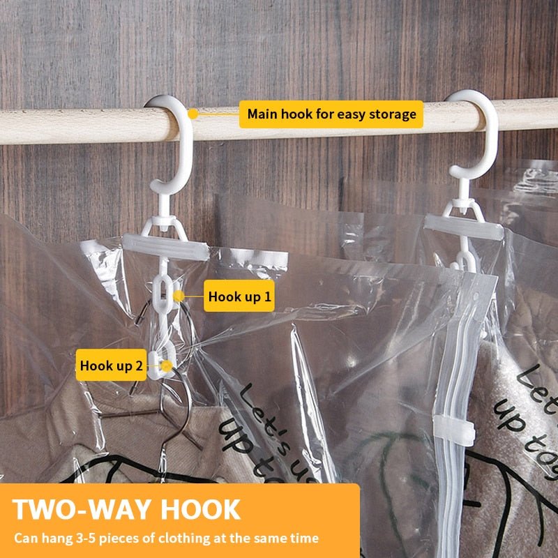 Hanging Vacuum  Bags - Organizer Vacuum Bag, Space Saving Clear Seal Compressed Bags