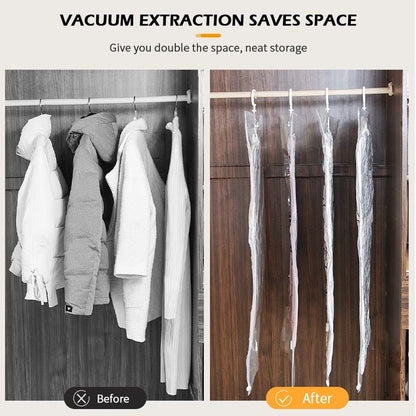 Hanging Vacuum  Bags - Organizer Vacuum Bag, Space Saving Clear Seal Compressed Bags
