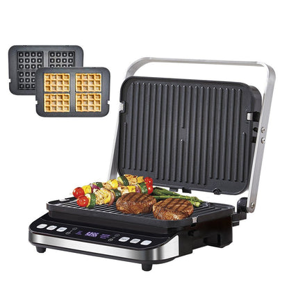 Smokeless Indoor Ceramic Electric Griddle - 6-in-1 Griller
