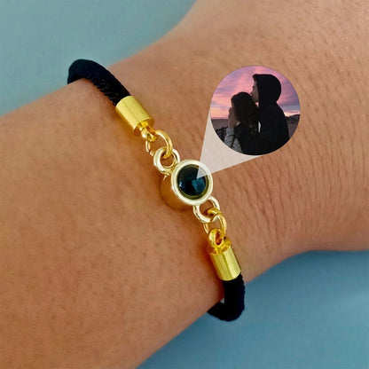 Heart Projection Ladies Bracelet - Personalized Photo Text Customized Collection Jewelry Perfect for Valentine's Day
