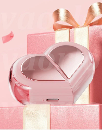 Heart-Shaped Bluetooth Earbuds – Wireless TWS Headphones for Women, Romantic In-Ear Gift for Couples this Valentine's Day