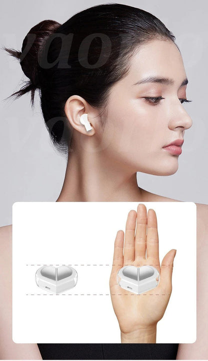 Heart-Shaped Bluetooth Earbuds – Wireless TWS Headphones for Women, Romantic In-Ear Gift for Couples this Valentine's Day