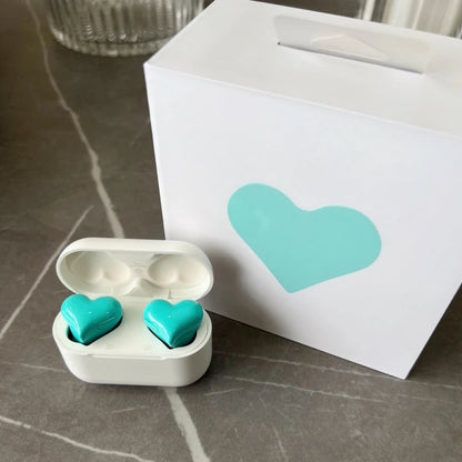 Heart Shaped Bluetooth Wireless Earbuds – Noise-Canceling, In-Ear Music Headset for Ultimate Sound
