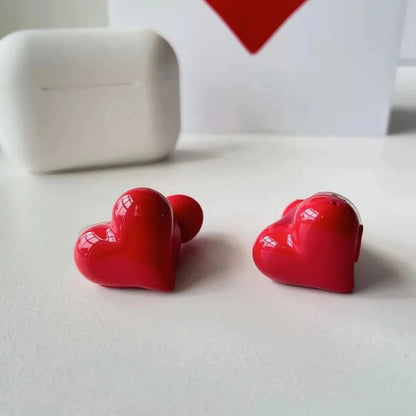 Heart Shaped Bluetooth Wireless Earbuds – Noise-Canceling, In-Ear Music Headset for Ultimate Sound