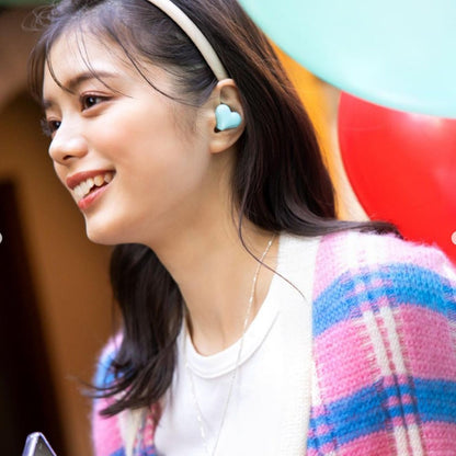 Heart Shaped Bluetooth Wireless Earbuds – Noise-Canceling, In-Ear Music Headset for Ultimate Sound