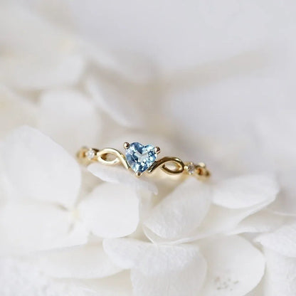 Heart-Shaped Cubic Zirconia Ring – Elegant, Everyday Jewelry for Women & Girls Perfect for Valentine's Day
