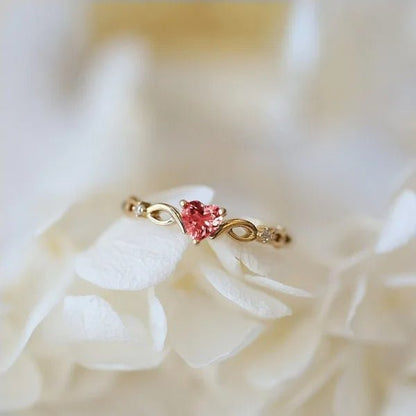Heart-Shaped Cubic Zirconia Ring – Elegant, Everyday Jewelry for Women & Girls Perfect for Valentine's Day