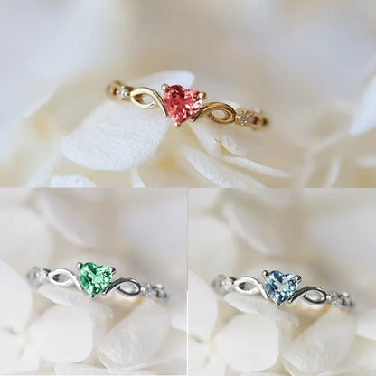 Heart-Shaped Cubic Zirconia Ring – Elegant, Everyday Jewelry for Women & Girls Perfect for Valentine's Day