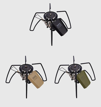 Spider Folding Camping Stove – Compact Outdoor Gas Burner for BBQ, Hiking, Tableware & Emergency Cooking Setup