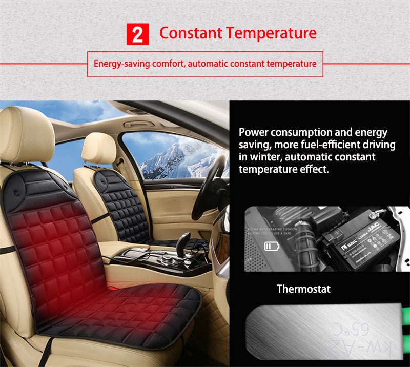 Heated Car Seat Cushion - Car Seat Warmer Cover