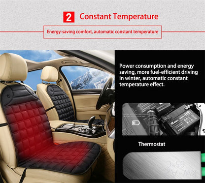 Heated Car Seat Cushion - Car Seat Warmer Cover