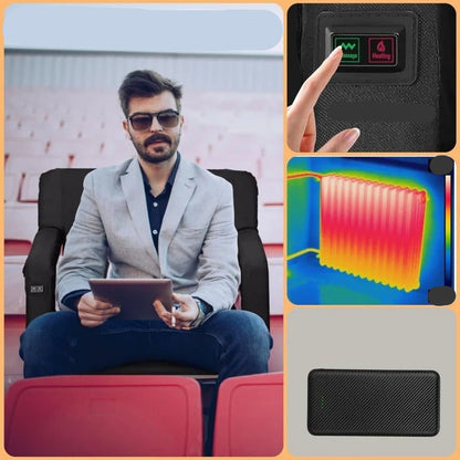 Heated Folding Bleacher Seat - Heated Stadium Seats for Bleachers with Back Support