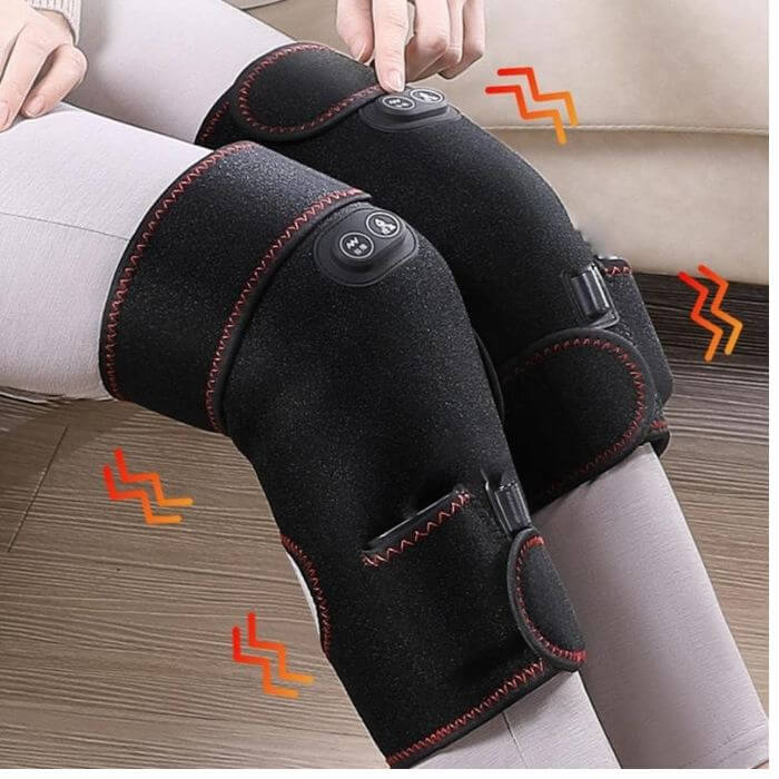 Heated Knee Wrap Massager - Support Brace Infrared Heating Therapy for Knee Pain Relief