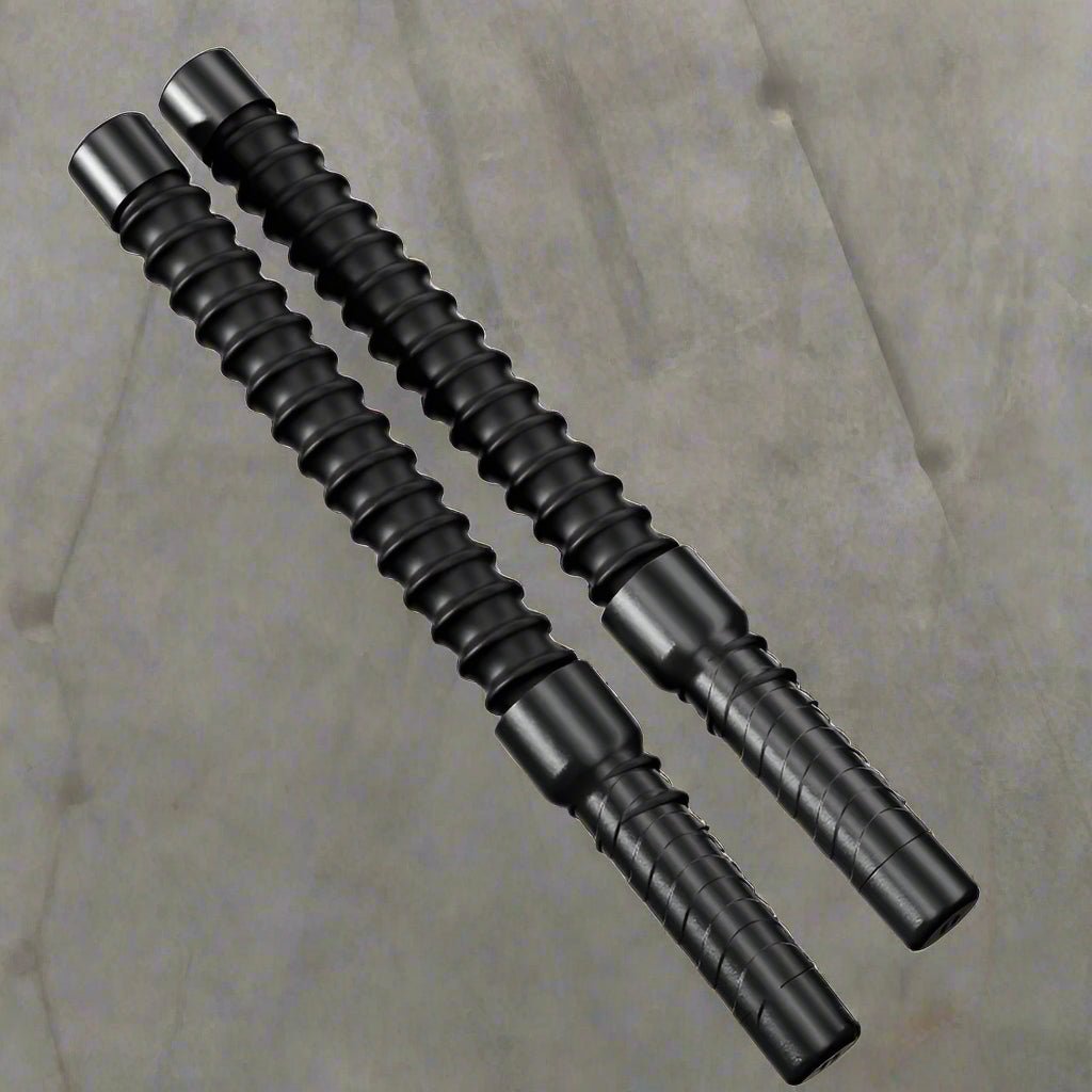 Cordless Battle Rope Bar — Coil-Spring Training Stick for Battle Rope Waves, No Rope and No Anchor, Single or Pair