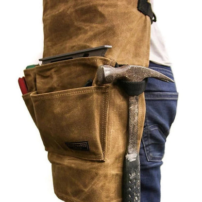 Heavy Duty Multi-Pocket Hardware Apron - Multifunctional Waterproof Apron
