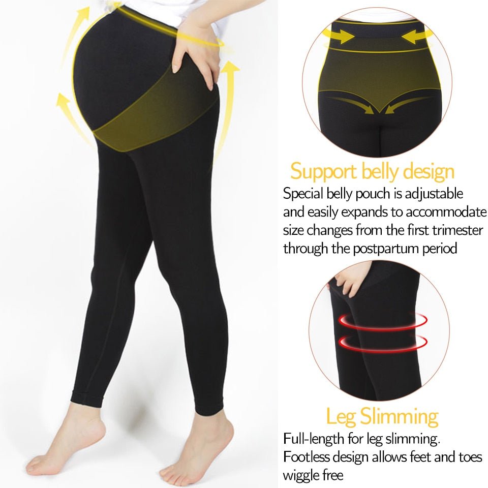 High Waist Maternity Leggings for Belly Support Body Shaper Trousers