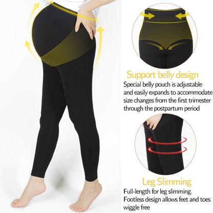 High Waist Maternity Leggings for Belly Support Body Shaper Trousers