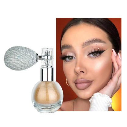Highlighter Powder Spray – Glittering Shimmer Powder for a Sparkling Glow, Perfect for Makeup Accents and Rhinestone Decorations