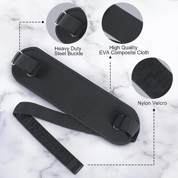 Hip Thrust Belt - Foldable Hip Thrust Band for Dumbbells, Kettlebells, and Plates - Gym and Home Workouts with Slip-Resistant Padding