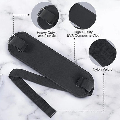 Hip Thrust Belt - Foldable Hip Thrust Band for Dumbbells, Kettlebells, and Plates - Gym and Home Workouts with Slip-Resistant Padding