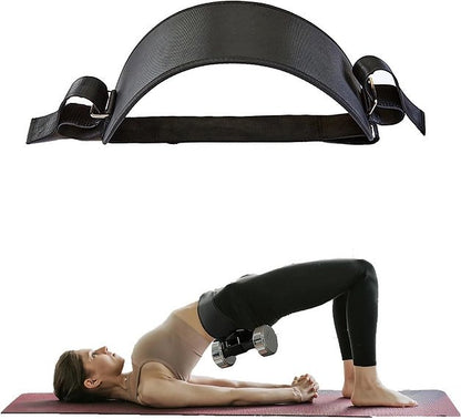 Hip Thrust Belt - Foldable Hip Thrust Band for Dumbbells, Kettlebells, and Plates - Gym and Home Workouts with Slip-Resistant Padding