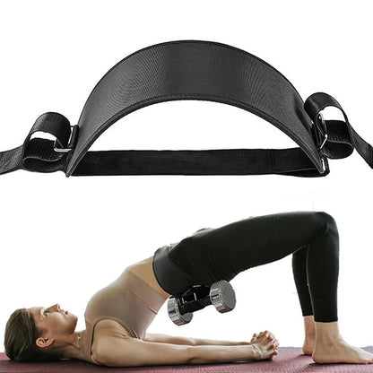 Hip Thrust Belt - Squat Belt Adjustable Barbell Pad Easy to Use with Dumbbells, Kettlebells, or Plates