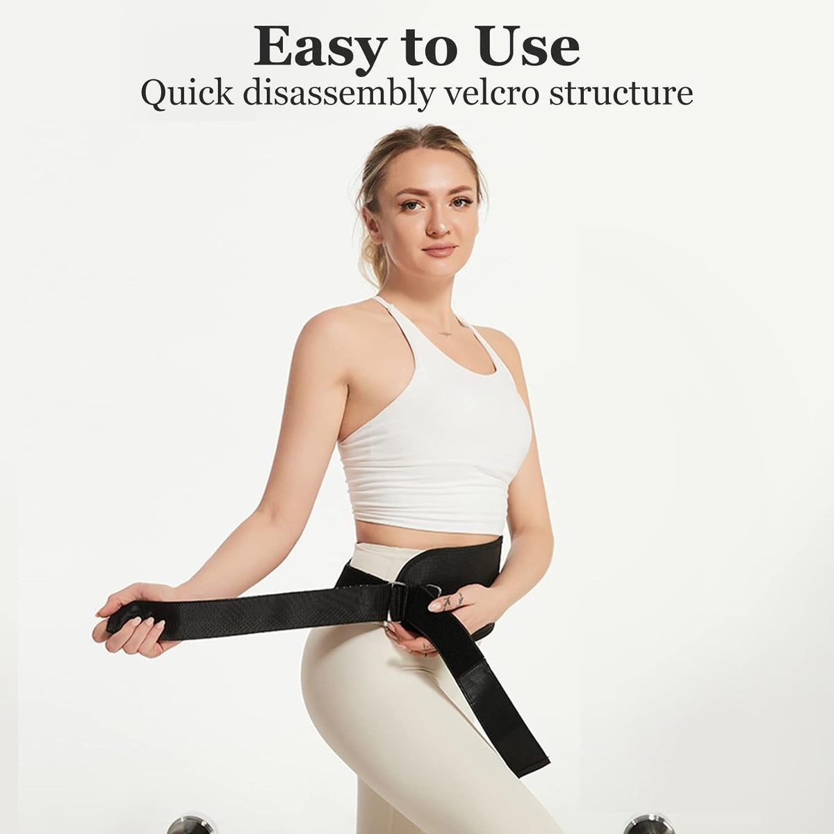 Hip Thrust Belt - Squat Belt Adjustable Barbell Pad Easy to Use with Dumbbells, Kettlebells, or Plates