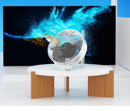 Hologram Desktop Fan Projector – 3D  LED Display for Mesmerizing Videos & Images, Perfect for Shops, Bars, Parties, and Advertising