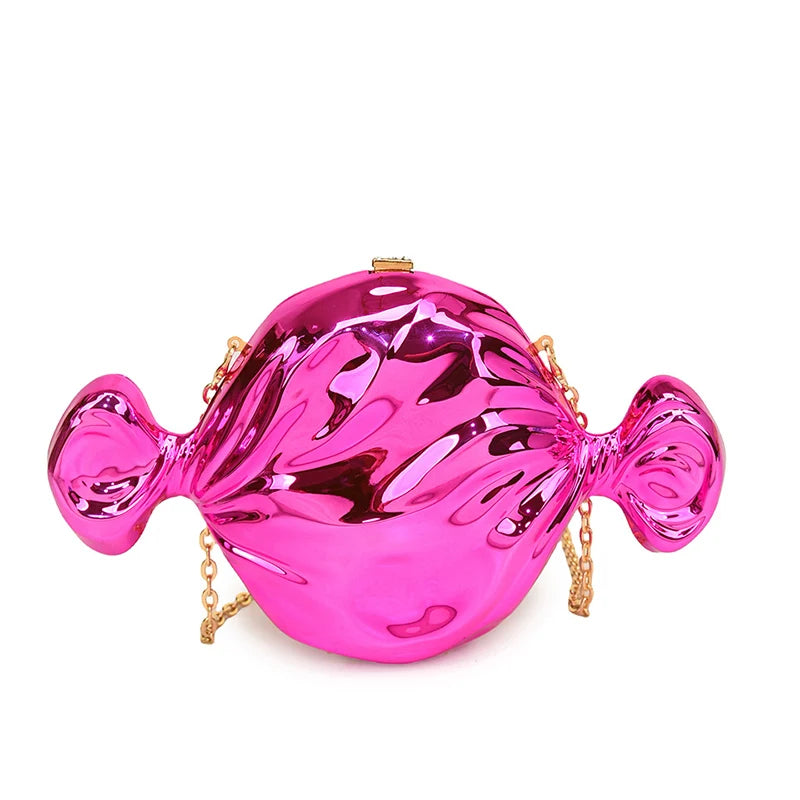 Acrylic Candy Evening Clutch – Shiny Candy Shoulder & Crossbody Purse for Weddings & Parties