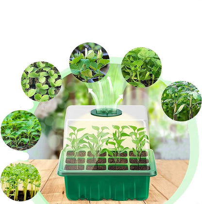 Household New Nursery Pot With Lamp - Plant Seed Starter Tray with Grow Light