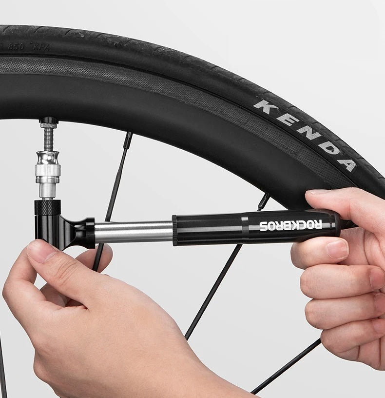 Portable Bike Pump – 130 PSI Durable Aluminum Alloy Hand Air Pump for MTB, Road Cycling, Schrader & Presta Valve Ready