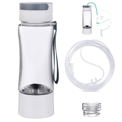 Hydrogen-Rich Water Generator Bottle – DuPont SPE PEM Dual Chamber Ionizer for Pure H2 Inhalation & Hydration Power