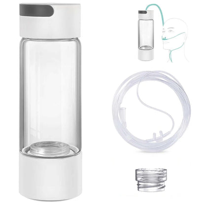 Hydrogen-Rich Water Generator Bottle – DuPont SPE PEM Dual Chamber Ionizer for Pure H2 Inhalation & Hydration Power