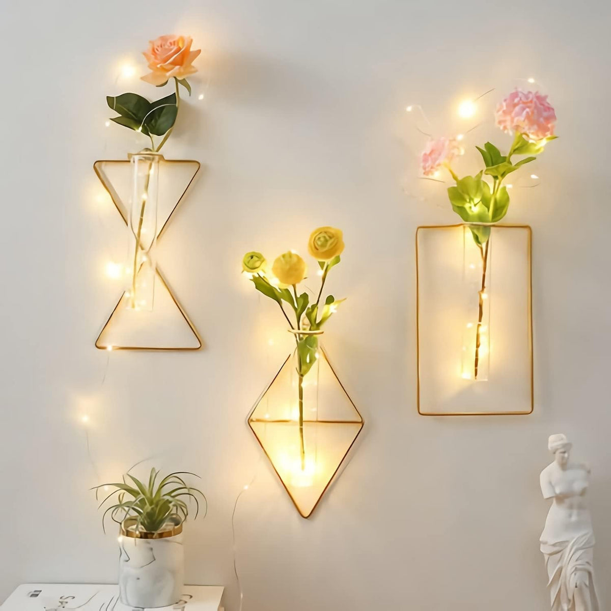 Hydroponic Wall Vase - Plant Hydroponic Wall Decor Decoration Holder Wall Decor Flower Arrangement