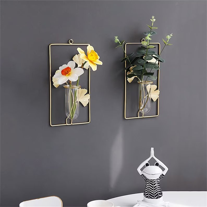 Hydroponic Wall Vase - Plant Hydroponic Wall Decor Decoration Holder Wall Decor Flower Arrangement