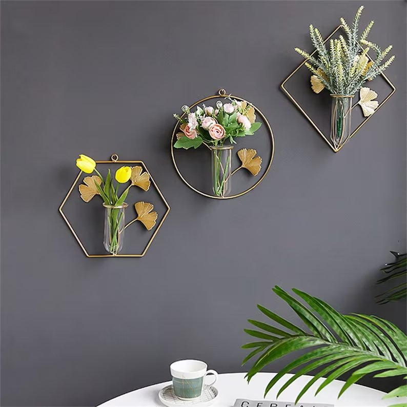 Hydroponic Wall Vase - Plant Hydroponic Wall Decor Decoration Holder Wall Decor Flower Arrangement