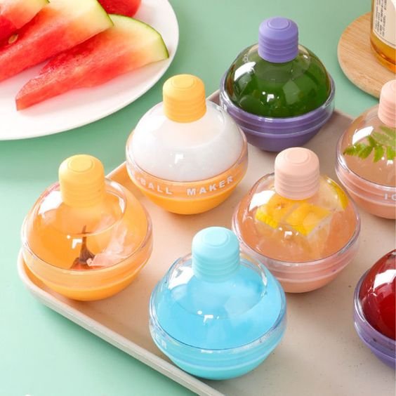 Ice Ball Maker - 4PCS Silicone Light Bulb Ice Molds with Funnel