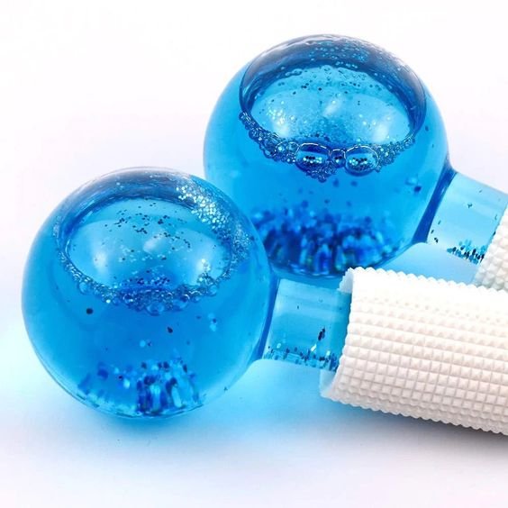 Ice Globes Facial - Crystal Ball Massager for Face, Neck and Eyes, Daily Beauty, Skin Tightening, Anti Aging, Reduce Puffiness and Wrinkles