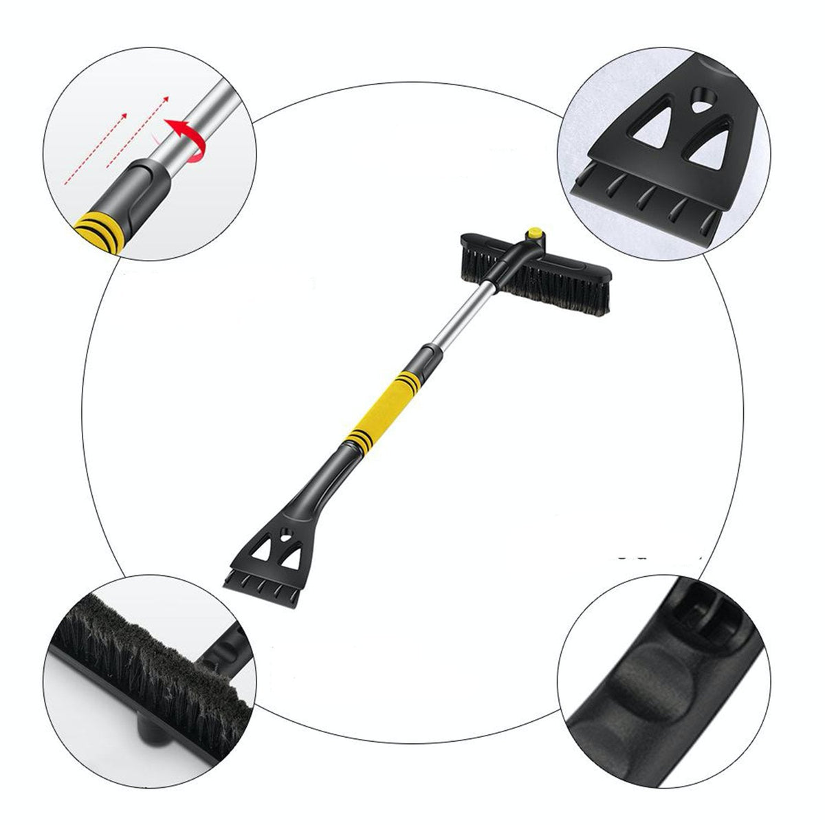 Ice Scraper Brush - Removable Snow Removal Tool